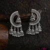 Silver / Gold Plated Design Artwork With Five Jhumki Fashion Antique Oxidised Earring - Image 3