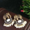 ANN Antique Gold Plated Elephant Traditional Ethnic Dangle Earring - Image 2
